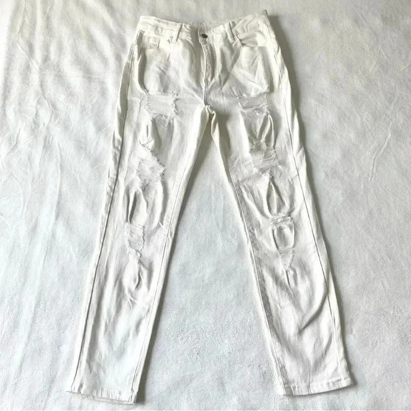 Distressed Denim Pants (NWOT)​ - Picture 1 of 7